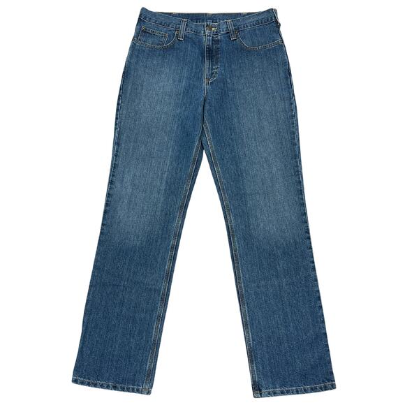 Carhartt Holter Relaxed Fit Jeans 34x34 Straight Denim Workwear Utility 101483